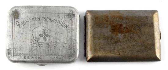 WWII GERMAN THIRD REICH TWO CIGARETTE CASES