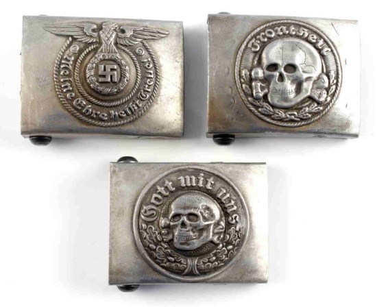 GERMAN WWII THIRD REICH TOTENKOPF SS BELT BUCKLES