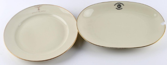 2 WWII THIRD REICH GERMAN PORCELAIN PLATTERS LOT