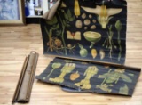 4 1960'S VINTAGE BONTANICAL CLASSROOM PRINT LOT