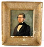 ANTIQUE WATERCOLOR PAINTING OF GENTLEMAN