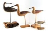 4 SHOREBIRD WEK WILL KIRKPATRICK SIGNED DECOY LOT