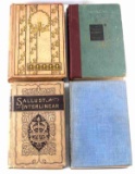 LOT OF 4 ANTIQUE CLASSIC NOVELS 1890 TO 1915