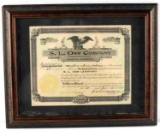 S.L. ORR COMPANY MACON GEORGIA STOCK CERTIFICATE