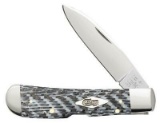 CASE KNIFE BOSE WHITE BLACK CARBON FIBER SMOOTH