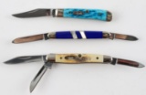 LOT OF 3 MOTHER OF PEARL CASE POCKET KNIVES