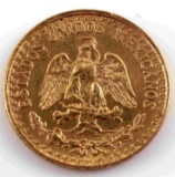 1945 MEXICAN DOS PESOS GOLD COIN