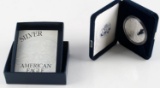 1 OUNCE AMERICAN EAGLE SILVER PROOF COIN W BOX