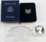 1 OUNCE AMERICAN EAGLE SILVER PROOF COIN W BOX