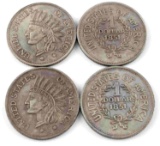 INDIAN HEAD 1 DOLLAR COIN STYLE CASINO TOKEN LOT
