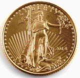 2014 GOLD 1/10 OZ AMERICAN EAGLE BU COIN