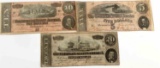 CONFEDERATE STATES BANKNOTE LOT 5 10 20 1864