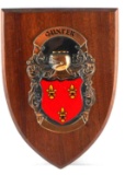 GUNTER COAT OF ARMS FAMILY CREST HERITAGE PLAQUE