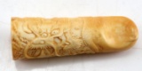 ANTIQUE IVORY HAND CARVED CIGAR CHEROOT HOLDER