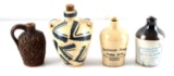 VINTAGE HOFFMAN MINI STONEWARE RYE BOTTLES
