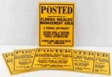 7 FLORIDA WILDLIFE MANAGEMENT AREA POSTED SIGN LOT