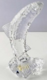 8 IN WATERFORD FINE CRYSTAL IRISH SALMON FIGURINE