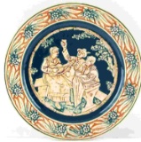 ANTIQUE GERMAN BIERGARTEN ART PLATE