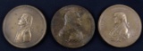 3 MADISON ADAMS JEFFERSON PEACE MEDALLIONS