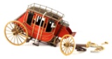 VINTAGE WELLS FARGO WOODEN STAGECOACH MODEL