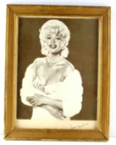 JAYNE MANSFIELD AUTOGRAPHED 14 X 18 FRAMED PHOTO