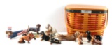 LONGABERGER COLLECTORS 2001 W DACHSHUND FIGURES