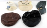 LOT OF 5 PRO GOLFER SIGNED LEATHER SPORTS HATS