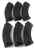 SIX AK MAGAZINE POLYMER 7.62x39 30 ROUND TAP