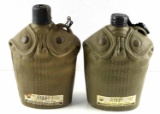 JIM BEAM DECANTER WWII CANTEEN LOT OF 2