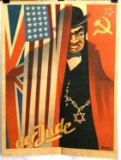 WWII GERMAN THIRD REICH DER JUDE PROPAGANDA POSTER