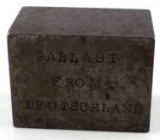 WWI METAL BALLAST FROM GERMAN U BOAT SUBMARINE