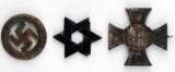 EXCAVATED WWII THIRD REICH BADGES & STAR OF DAVID