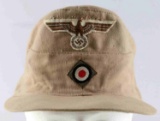 WWII GERMAN THIRD REICH AFRIKA KORP DAK M40 CAP