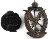 LOT OF 2 AUSTRIAN MONARCHY STORM TROOPERS BADGES