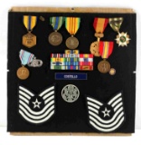 COLLECTION OF USAF VIETNAM MEDALS RIBBONS INSIGNIA