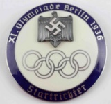 WWII GERMAN 1936 BERLIN SUMMER OLYMPICS BADGE