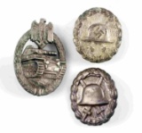 SILVER WOUND BADGE SILVER PANZER  SILVER WWI WOUND
