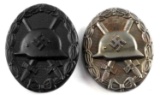 WWII GERMAN THIRD REICH LOT OF 2 WOUND BADGE