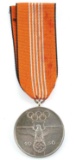 WWII GERMAN 1936 OLYMPIC MEDAL WITH ORANGE RIBBON