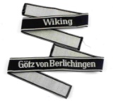 2 WWII GERMAN THIRD REICH WIKING & GOTZ CUFF TITLE