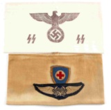 WWII GERMAN THIRD REICH SS & LUFTSCHUTZ ARMBANDS