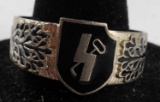 GERMAN WWII THIRD REICH HITLER JUGEND SILVER RING