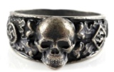 WWII GERMAN SS SECRET SOCIETY AHNENRBE SILVER RING