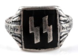 GERMAN WWII THIRD REICH WAFFEN SS SILVER RING
