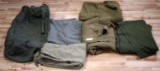 4 OLIVE U.S. ARMY BLANKET LOT & WINTER COVERALLS