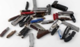 LOT OF ASORTED 37 POCKET KNIVES SWISS ARMY & BUCK