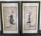 PAIR OF FRAMED CHINESE FLORAL SILK PAINTINGS