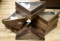 WOODEN TRIANGLE FLAG DISPLAY CASE LOT OF 13