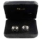 D & B STERLING SILVER AND 14KT GOLD CUFFLINKS