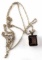 14KT WHITE GOLD & SMOKY QUARTZ SOLITAIRE NECKLACE